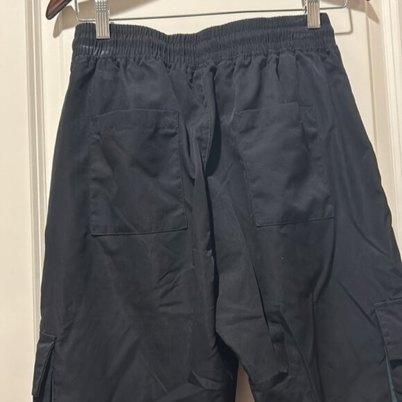 Shein womens pull on parachute Cargo utility Pants elastic pockets galore size S - Picture 3 of 13